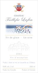 Château Taillefer Lafon, Vidal Ice Wine 2008